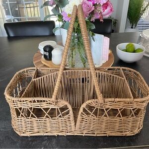 Rustic Wicker  Basket with Handles